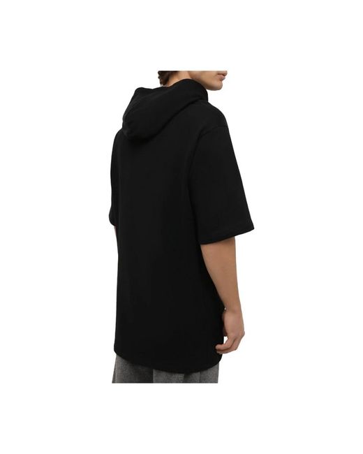 Balmain Schwarzer Baumwoll-Logo-Print-Hoodie in Black für Herren