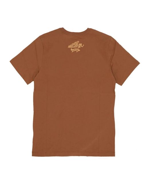 Nike Fitness ,Bruin ,Katoen Choke T-Shirt in het Brown voor heren