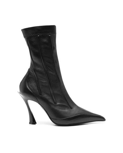 Mugler Black Heeled Boots