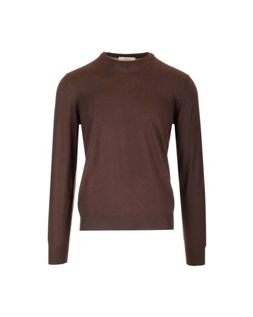 Mauro Ottaviani Brown Round-Neck Knitwear for men