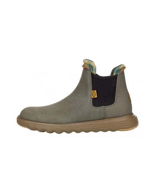Stivale classico impermeabile per icone di stile di HeyDude in Green da Uomo