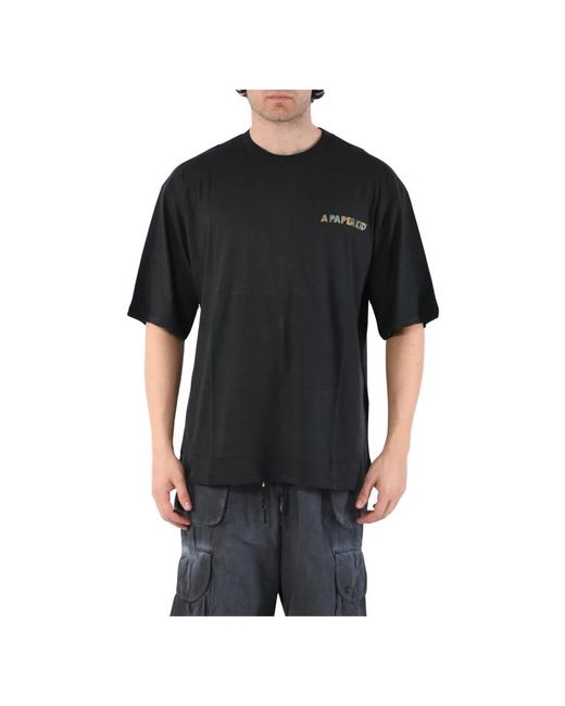 A PAPER KID Black T-Shirts for men