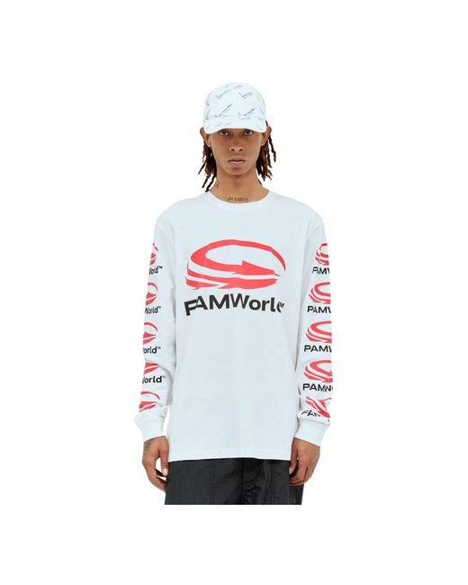 Pam Langarmshirt Mit Grafikdruck in White für Herren