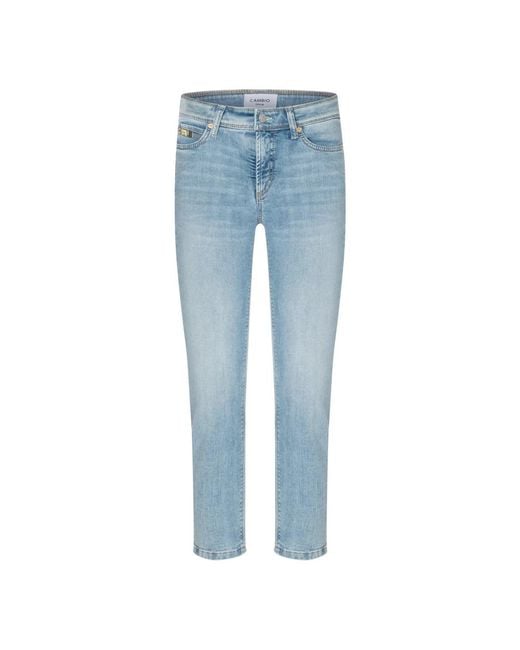 Cambio Blue Cropped Jeans