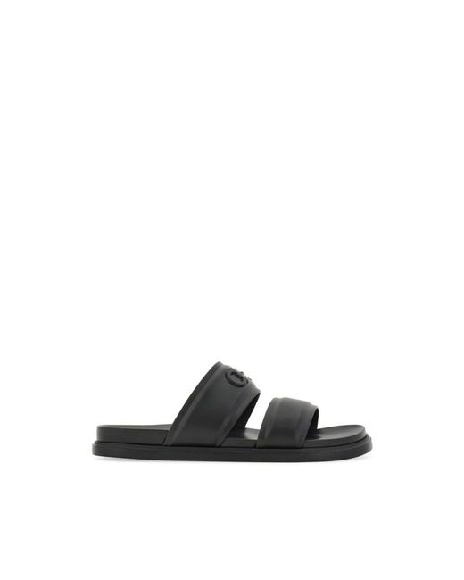 Ferragamo Sandali Flat 2 Fasce in Black für Herren
