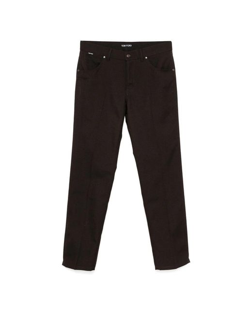 Tom Ford Black Slim-Fit Trousers for men