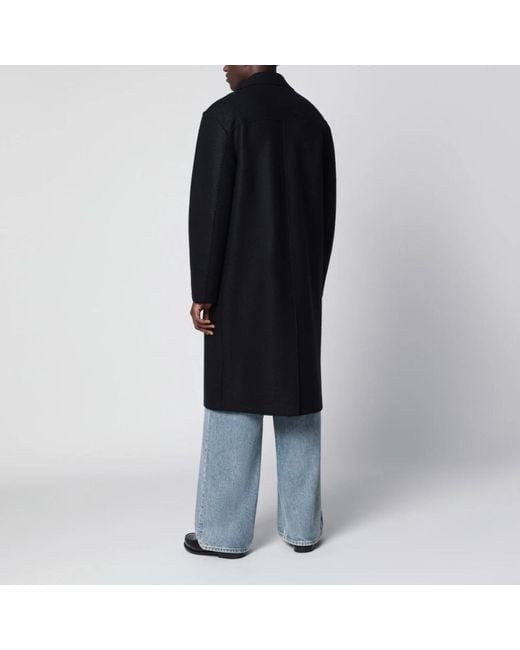 Harris Wharf London Black Single-Breasted Coats for men