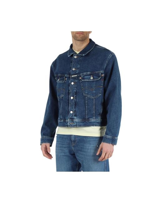 Replay Oversize jeansjacke in Blue für Herren