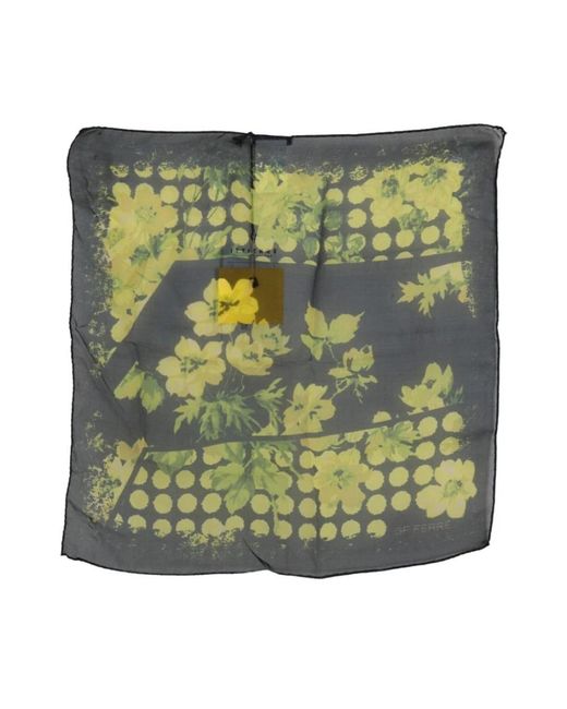 Gianfranco Ferré Green Silk Scarves