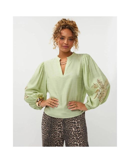 Ydence Blouse Rose in het Green