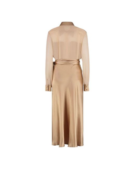 Wrap Dresses Alberta Ferretti de color Natural