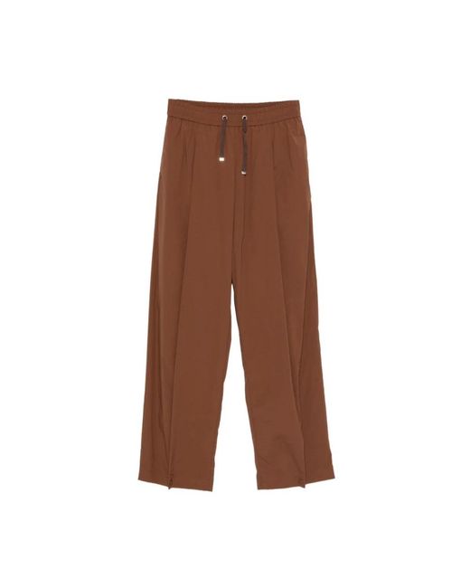 Herno Brown Cropped Trousers