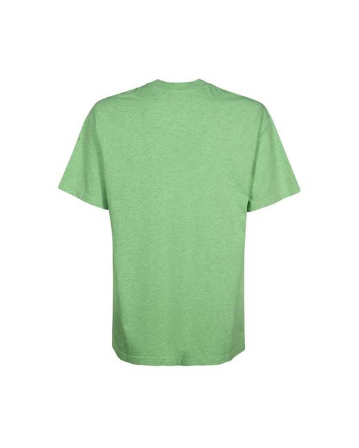 MSGM Tops ,Groen ,Katoen Logo Detail Katoenen T-Shirt in het Green voor heren
