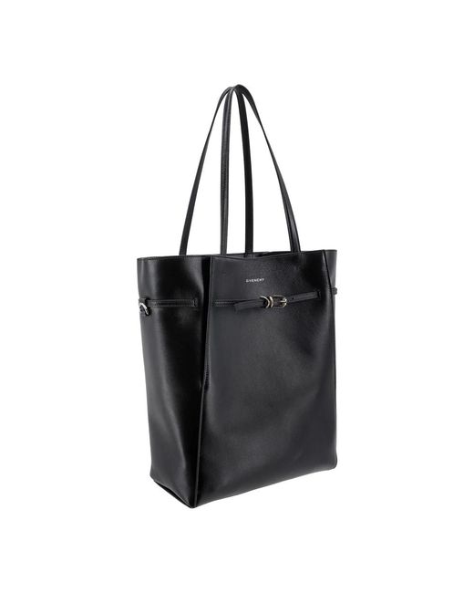 Givenchy Black Schwarze schultertasche mit logo-schnalle
