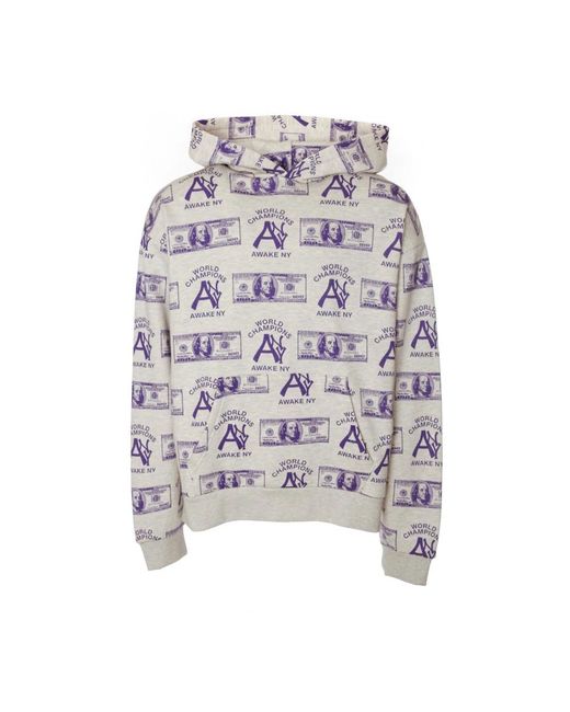 AWAKE NY Gray Hoodies for men