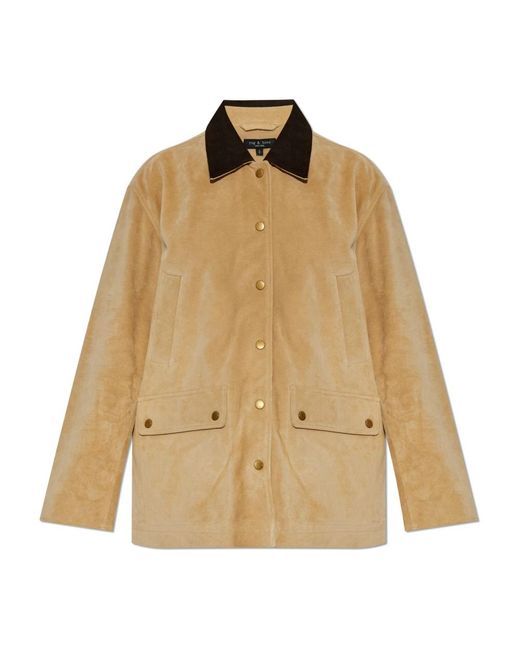 Rag & Bone Leather Jackets in het Natural