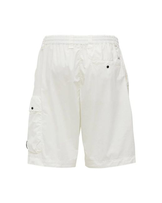 C P Company White Casual Shorts for men
