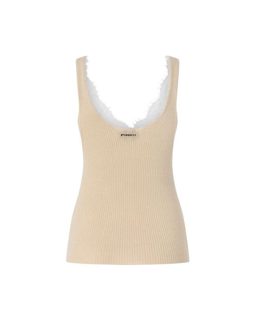 Pinko Natural Sleeveless Tops