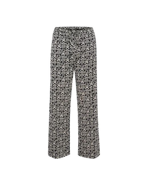 Part Two Gray Wide Trousers