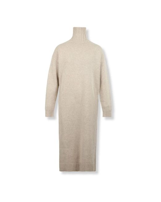 Max Mara Kleedjes ,Kasjmier Zomerse Coltrui Jurk in het Natural