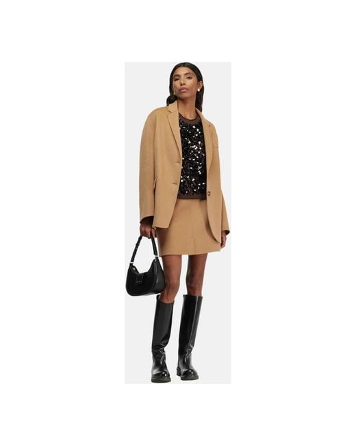 Semicouture Mini Trapeze Rok in het Brown