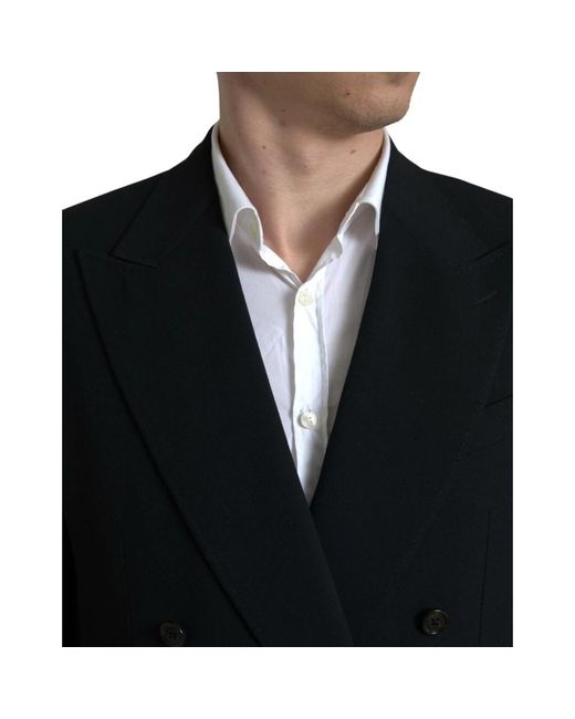 Dolce & Gabbana Black Double Breasted Suits for men