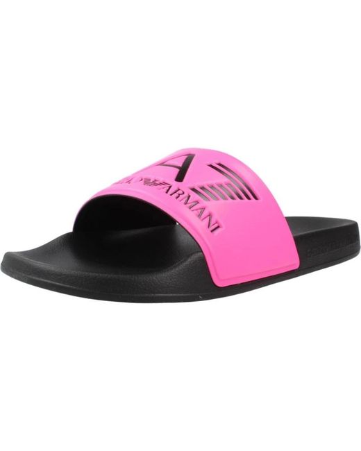 EA7 Logo Slides in Pink für Herren