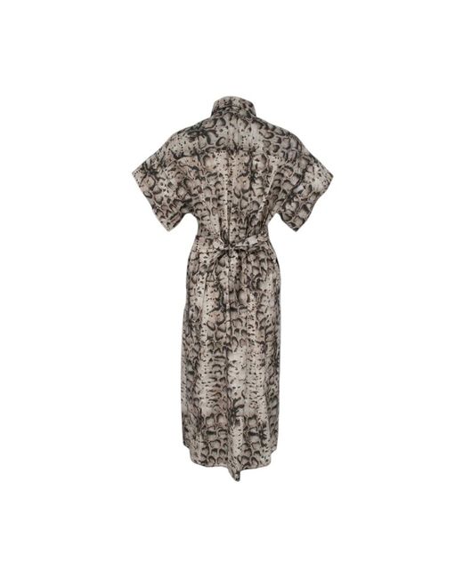 Pinko Gray Shirt Dresses