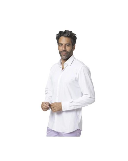 Camicia bianca slim stretch di Karl Lagerfeld in White da Uomo