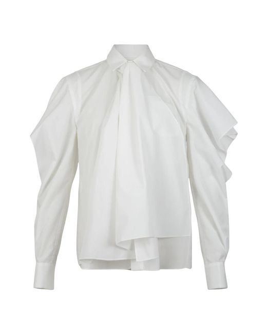 Sacai Overhemden ,Wit ,Camicia in het Gray