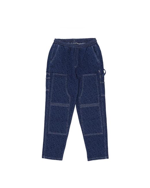 DOLLY NOIRE Blue Slim-Fit Trousers for men