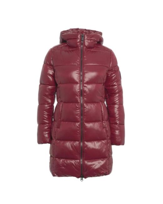 Save The Duck Puffer Jacket in het Red