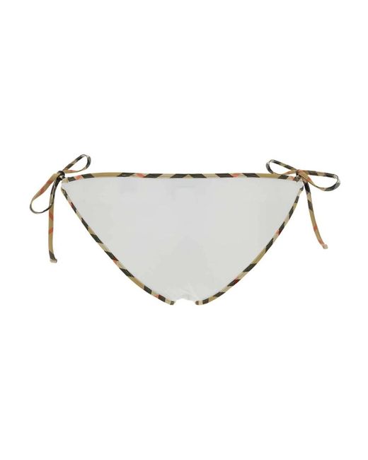 Burberry Badmode ,Wit ,Nylon Stretch Nylon Bikini Bottom in het White