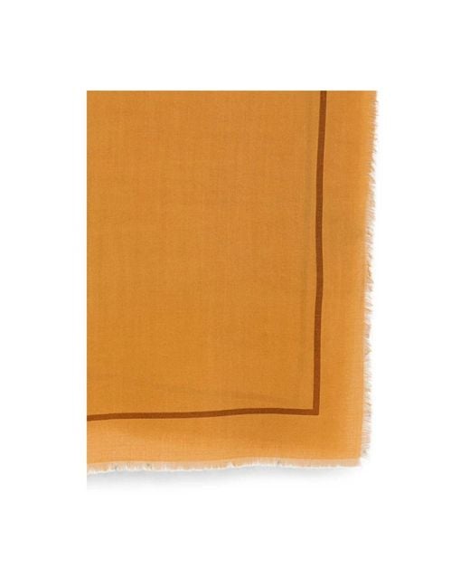 Saint Laurent Orange Winter Scarves