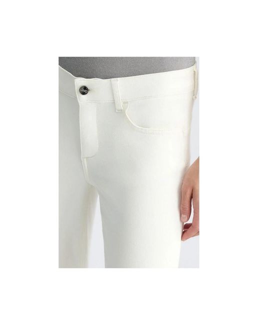Liu Jo White Cropped Trousers