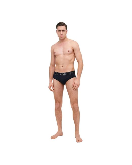 DSquared² Schwarze Meer Kleidung Elastisches Logo in Black für Herren