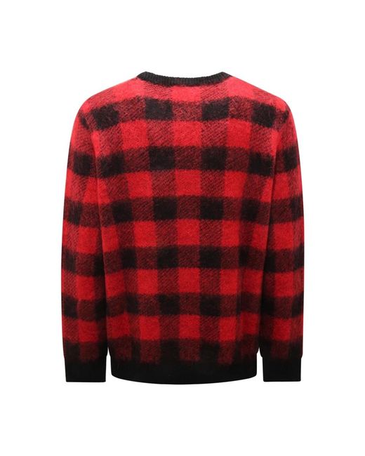 Round-Neck Knitwear Amaranto de hombre de color Red