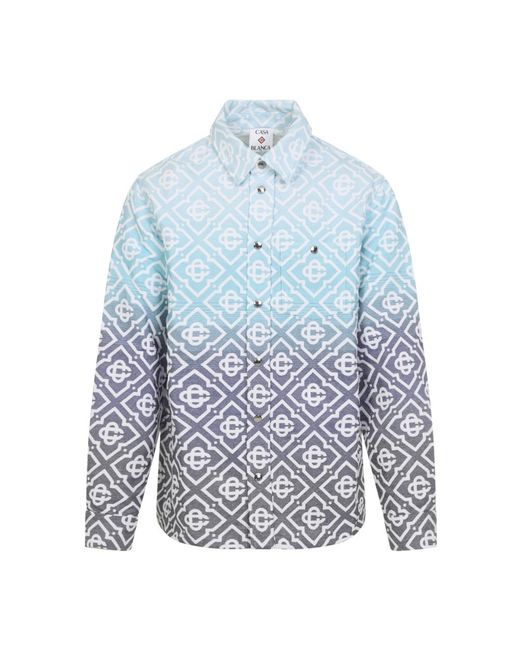 Casablanca Monogram Gradient Jacket in het Blue voor heren