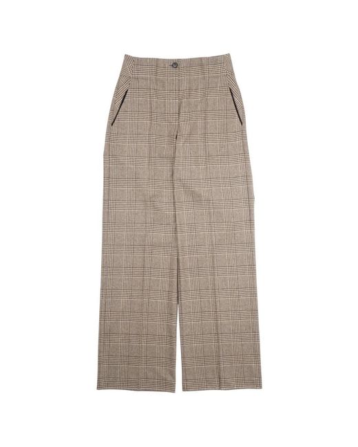 D.exterior Gray Wide Trousers