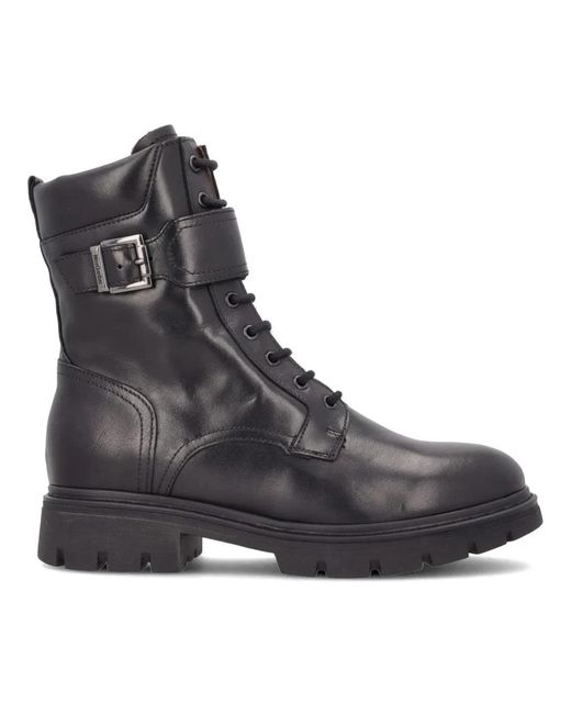 Nero Giardini Black Lace-Up Boots