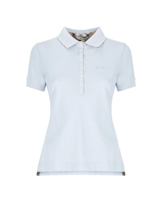 Barbour Blue Hellblaues Poloshirt Mit Gesticktem Logo