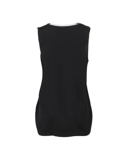 Fabiana Filippi Black Sleeveless Tops
