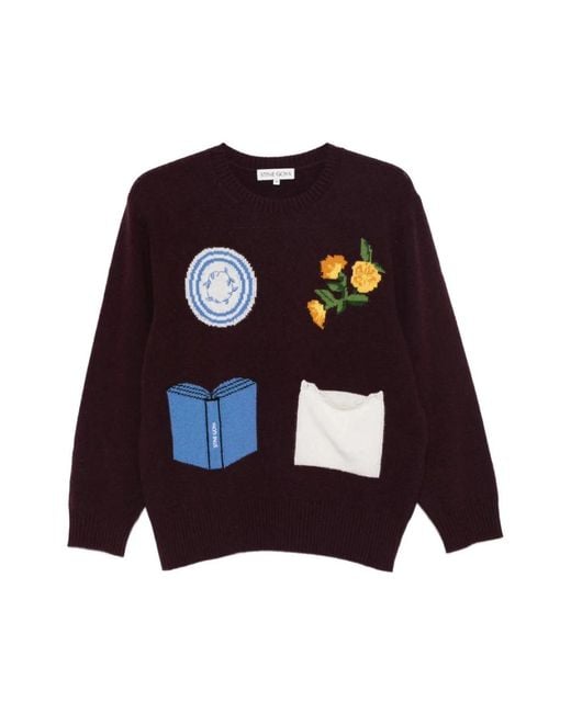 Stine Goya Blue Round-Neck Knitwear