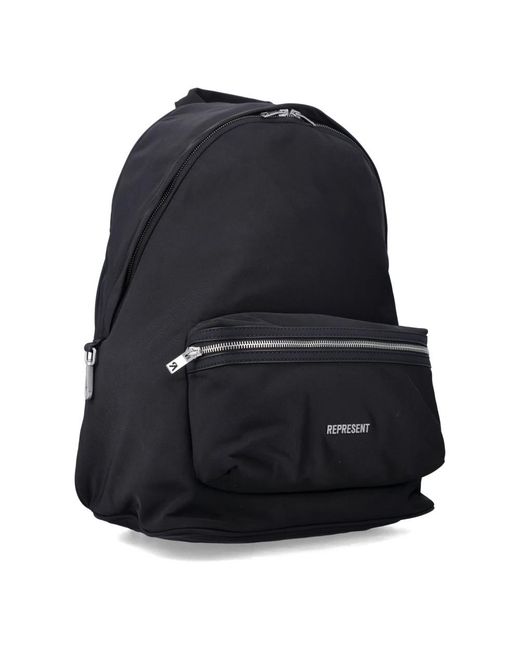 Represent Black Nylon Rucksack