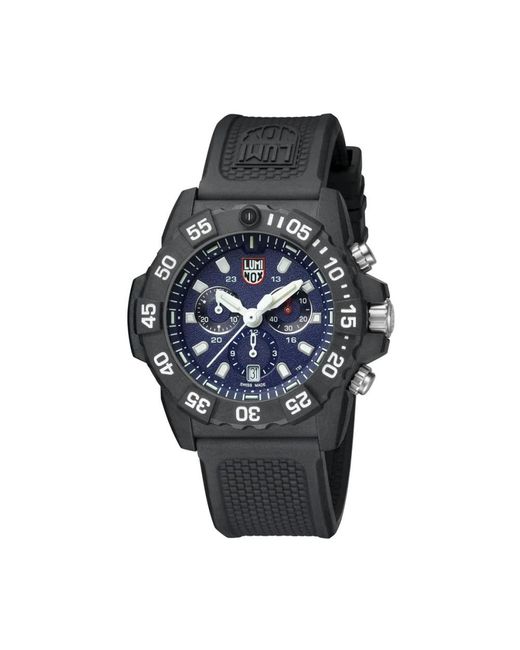 Luminox Accessoires ,Zwart Seal Chronograph in het Blue voor heren