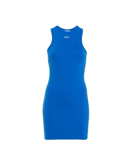 Off-White c/o Virgil Abloh Blue Short Dresses