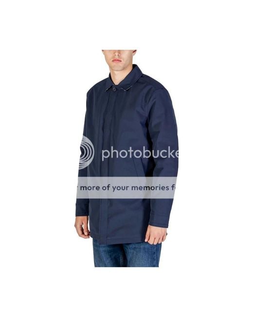Aquascutum Blue Parkas for men