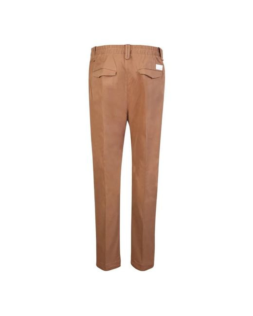 Nine:inthe:morning Brown Slim-Fit Trousers for men