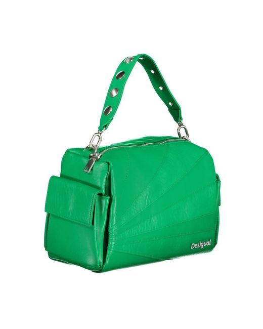 Desigual Green Grüne handtasche mit mehreren taschen
