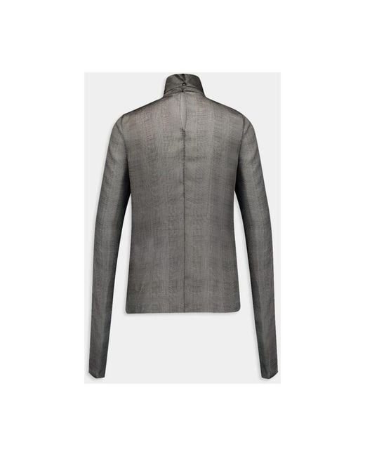 Saint Laurent Gray Long Sleeve T-Shirts